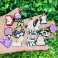 thumbnail image 2 of Recién llegado, 1-15 piezas de dijes de hebilla de zapato de jardín de boda de PVC para novio y novia, accesorios de zuecos para bricolaje, aptos para pulseras de adultos, 2 of 5
