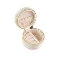 thumbnail image 4 of YUANOU Mini Round Jewelry Box Velvet Zipper Ring Box Portable Small Jewelry Storage Box Earring Necklace Organizer Holder(G116), 4 of 7