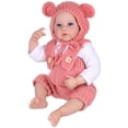 thumbnail image 1 of Muñeca bebé realista de 48 cm, cuerpo suave y realista, recién nacida, juguete de vinilo completo con ropa y accesorios de alimentación., 1 of 8