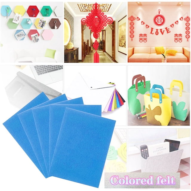 Dsseng 5/25Pcs Stiff Felt Fabric Sheets 9 x 12 inches Craft Felt Sheets Assorted Color 3mm Thick Stiff Craft Felt for DIY Crafts Sewing Crafting Projects
