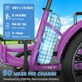 thumbnail image 3 of MOONCOOL Electric Tricycle for Adults, 20" Folding 3 Wheels Electric Bicycle, 48V 500W Motorized Three Wheel Ebike w/Aluminum Frame, Removable Battery and Basket, 3 of 12