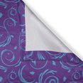 thumbnail image 4 of Ambesonne Vintage Valance Pack of 2, Curvy Classic Leafy Motifs, 54"X18", Purple and Azure Blue, 4 of 5