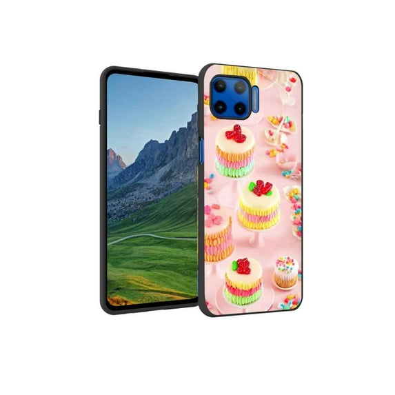 Compatible with Moto G 5G Plus Phone Case, cake-sweets-10 Case Silicone Protective for Teen Girl Boy Case for Moto G 5G Plus