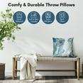 thumbnail image 2 of Americanflat 18"x18" Abstract Marble Design Throw Pillow with Premium Polyester - White and Blue, 2 of 8