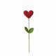 thumbnail image 2 of Ramo de flores de ganchillo con forma de corazón y tallos verdes | Arreglo floral artificial de 5 piezas para San Valentín, bodas o decoración del hogar | Ramo de punto rojo y verde para centros de, 2 of 9