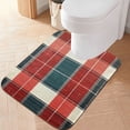 thumbnail image 2 of Yayeee Bath Rug for Bathroom Floor Non Slip Rectangle Fluffy Soft Absorbent Mat, 16"x24", Vibrant Red Tartan Pattern, 2 of 7