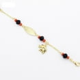 thumbnail image 3 of Children Hand Lucky Elephant Charm Azabache Bracelet 18KT Real Gold Plated Layered 6", 3 of 5
