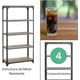 thumbnail image 4 of Librero Rack Multifuncional | Estantería Alta y Estructura de Metal | 4secciones | Ideal para Recámara Sala de Estar u Oficina | Diseño Funcional | Color Nogal, 4 of 7