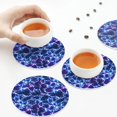 thumbnail image 7 of Pofeuu Blue Lightning1 Print Leather Coasters Set of 6, Round Cups Mugs Mat Pad for Home Kitchen Heat Resistant Drink Coasters,Round Shape, 7 of 7