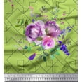 thumbnail image 1 of Soimoi Cotton Jersey Fabric Watercolor Flower Geometric Printed Fabric 1 Yard 58 Inch Wide, 1 of 3