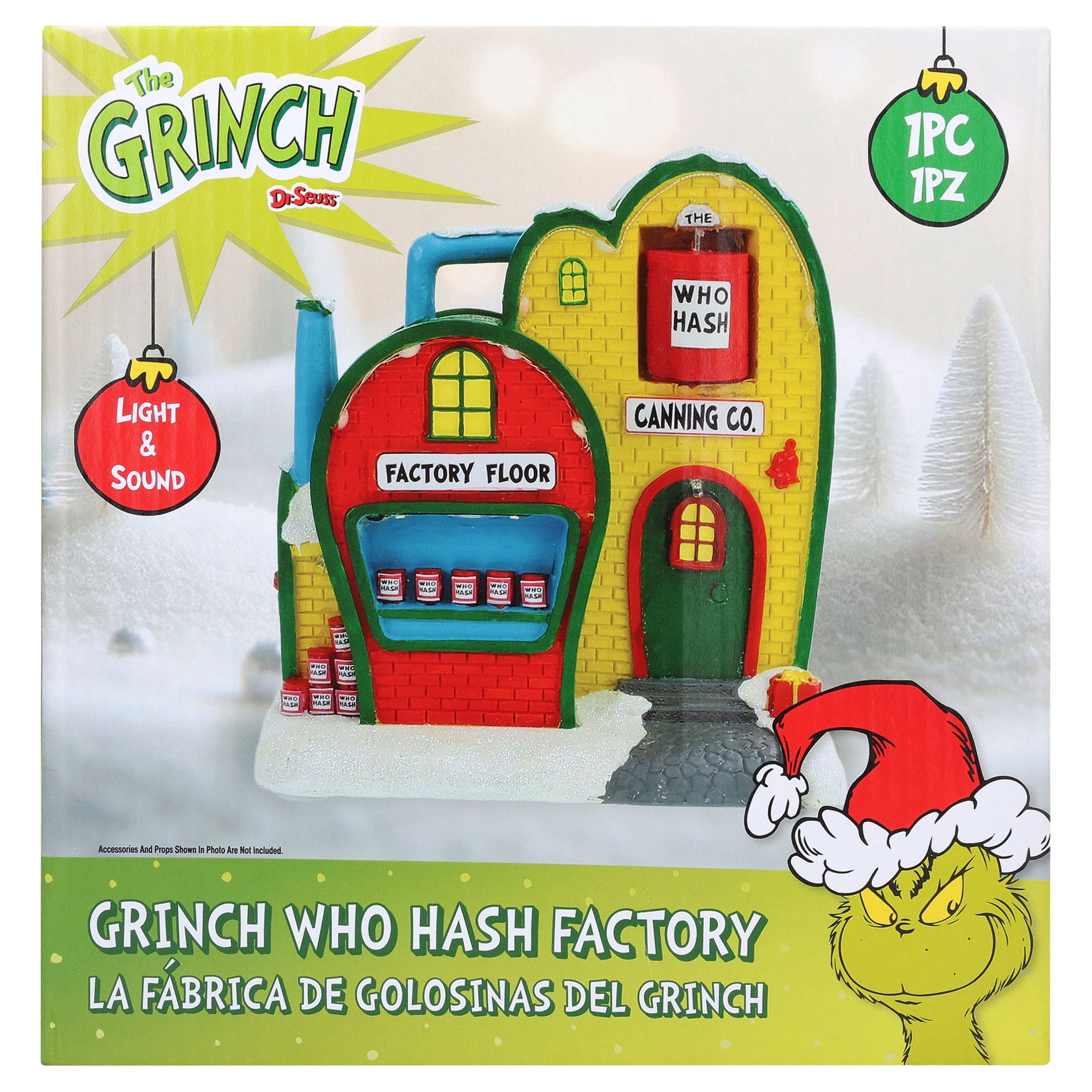 Dr. Seuss The Grinch Who Hash Factory Tabletop Christmas Village Building