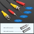 thumbnail image 5 of BigNewPowered 150Feet BNC Video Power Cable Pre-Made All-in-One Camera Video BNC Cable Wire Cord Black Color for Surveillance CCTV Security System with Connectors (BNC Female and BNC to RCA), 5 of 9