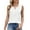 White, variant on Razzly Women's Solid V-Neck Chiffon Vest Stretch Sleeveless Loose Fit Comfortable Top(Blue,XXL)