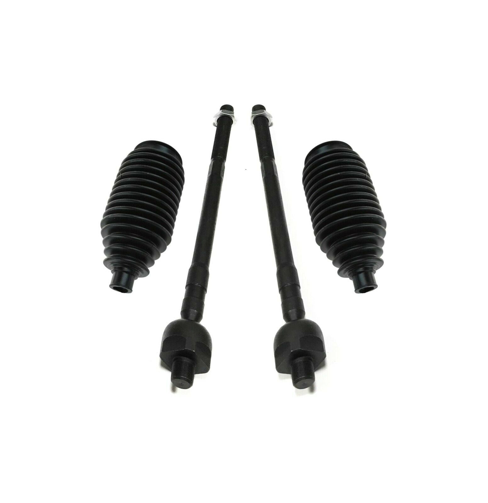 4 Pc Front Inner Tie Rod Ends and Steering Gear Bellow Boots Left Right