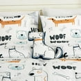 thumbnail image 4 of Chezmoi Collection 4-Piece Cartoon Dogs Kids Bedding Set Full/Queen Size - Black White Brown Gray Soft Microfiber Comforter Set w/Dog Throw Pillow, 4 of 8