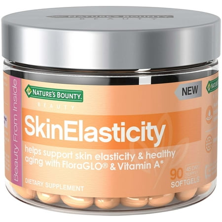 Nature's Bounty® SkinElasticity Dietary Supplement with Vitamin A + FloraGLO, Helps Support Skin Elasticity and Health Aging , 90