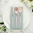 thumbnail image 2 of Efavormart 24 Pack | 8" Rose Gold Heavy Duty Plastic Cutlery Set | Blush Handle Plastic Silverware, 2 of 11