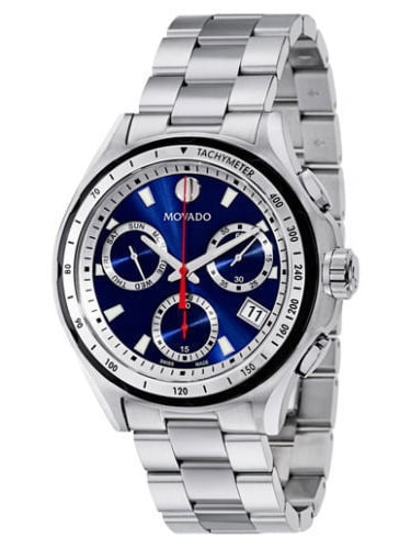 movado series 800 blue dial chronograph