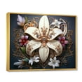 thumbnail image 2 of Designart "Fleur-De-Lis Capturing the Stylized Lily I" Floral Floater Framed Canvas Wall Art, 2 of 7