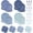 Dusty Blue, variant on 96 Pcs Brown Gradient Disposable Party Plate Set for 24 Guests 9" & 7" Neutral Paper Plate Cocktail Napkin Plastic Forks Boho Dinnerware for Birthday Farmhouse Wedding Baby Shower Tea Party