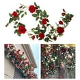thumbnail image 3 of Arts Artificial Floral Flower Garland 6 FT Rose Vine Hanging Rose Garland para el día de San Valentín Boda Centro de Decoración de Rojo 10cm Macarena Vid de rosa falsa, 3 of 8