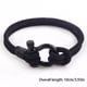 thumbnail image 5 of (Negro + tarjeta de hijo) Nueva pulsera milanesa con hebilla de cuerda Pulsera versátil con hebilla de herradura con lazo de acero inoxidable, 5 of 5