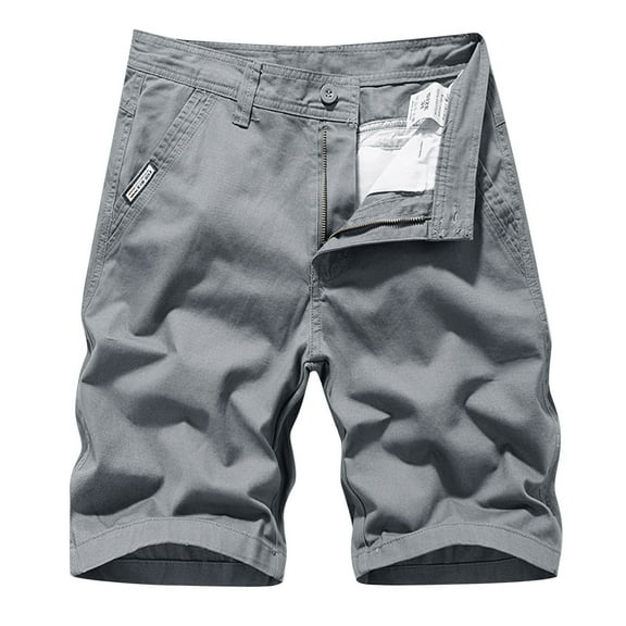 HCNTES Mens Cargo Shorts Stretch Summer Beach Shorts Golf Shorts with Pockets(Grey,30)