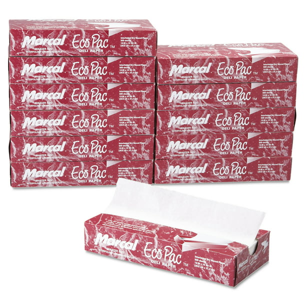 keuken Schatting Postbode Marcal Eco-Pac Interfolded Dry Wax Paper, 12 x 10 3/4, White, 500/Pack, 12  Packs/Carton -MCD5293 - Walmart.com