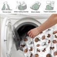 thumbnail image 4 of Football Bow Brown Pattern Soft Sherpa Fleece Throw Blanket, Warm Cozy Plush Blanket for Sofa Bed Couch, All Season, 60"x80", 4 of 5