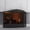 Large, variant on Fireplace Screen for Wood Burning Fireplace Foldable 3 Panel Wrought Iron Fireplace Cover with Protective Mesh Fire Spark Guard for Indoor Outdoor Flat Guard Fire Screens Black(Middle)