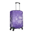 thumbnail image 3 of Daiia Snowfall Sky White Purple Luggage Cover, Thickened Washable Travel Luggage Covers, Elastic Unique Baggage Covers for 18-20 inch Luggage-X-Large, 3 of 9