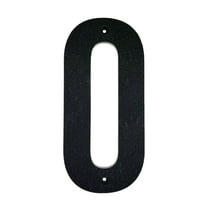 Pearl Sign Co. Black 8" Floating House Number 0, Bold Modern Style