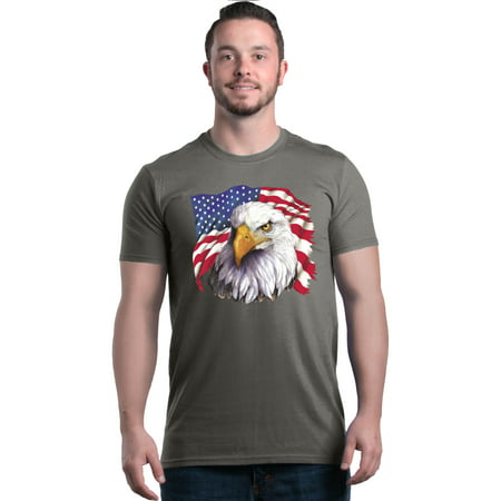 Shop4Ever Men's American Flag National Symbol Eagle July 4th Graphic