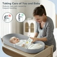thumbnail image 6 of Baby Changing Pad, Caveen Lightweight and Portable Changing Station for Diaper Change and Dresser, with Safety Restraint Belt, Waterproof ,Light Grey, 6 of 8