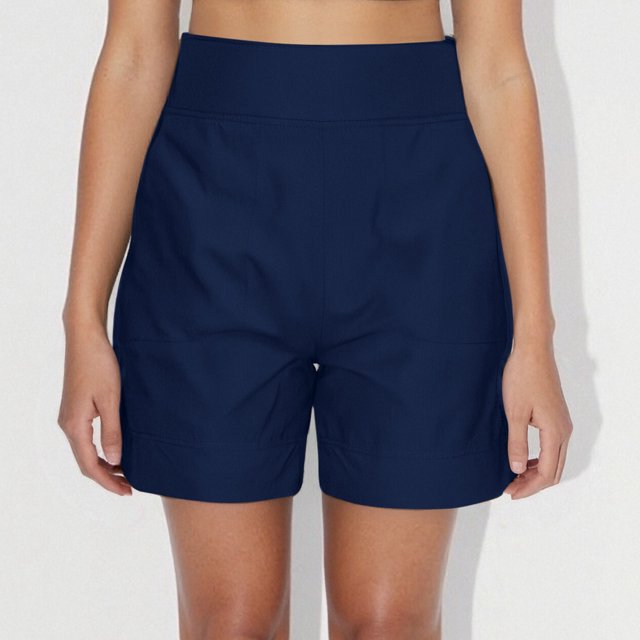 WILLBEST Pantalones Cortos Casuales de Verano para Mujer, Cintura Elástica, Entrepierna de 18 Cm, Cómodos Conjuntos de Playa con Bolsillos Prácticos para Uso Diario. Chica