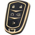 thumbnail image 5 of Key Fob Cover Compatible with Cadillac Escalade CTS SRX XT5 ATS STS CT6 2015-2019 Keychain Case Holder Protector,Black, 5 of 5