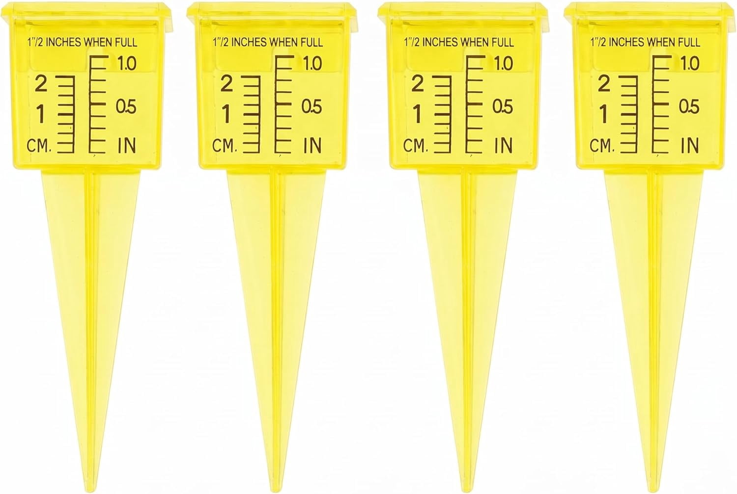 LSKJGA-1.5 Inch Rain Gauge Sprinkler, 4PCS Rain Sprinkler GaugeOutdoor, Lawn Water Gauge, Measuring Tool for Accurate Rainfall Monitoring, Precision Measuring Cups for Garden Yard Grass Watering
