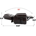 thumbnail image 4 of Comfortable Power Lift Recliner With Dual Motor, Heat Massage Effects, Faux Leather, Motor Chair, Antique Brown Massaging Function, Ports For Relaxation, 4 of 5