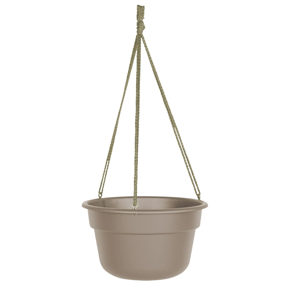 Bloem Dura Cotta Self Watering Hanging Basket Planter 12" Pebble Stone