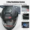 thumbnail image 2 of Modular Motorcycle Helmet Bluetooth Integrated - DOT Full Face Flip-Up Helmet with Anti-Fog Dual Visor, Built-in Dual Speakers & Microphone for Men & Women, 2 of 9