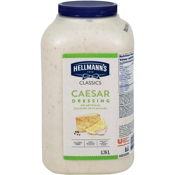 Hellmann's Caesar Dressing - Rich and Creamy Flavor - Perfect for Salads, Dips, and Marinades - 3.78Ltr - Pack of 2 - (2x3.78ltr)