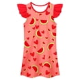 thumbnail image 1 of MIASHUI Chemises de Nuit pour Filles Mignonnes Sans Manches Pyjama Robe de Nuit, Rouge, 5-6 Ans, 1 of 2