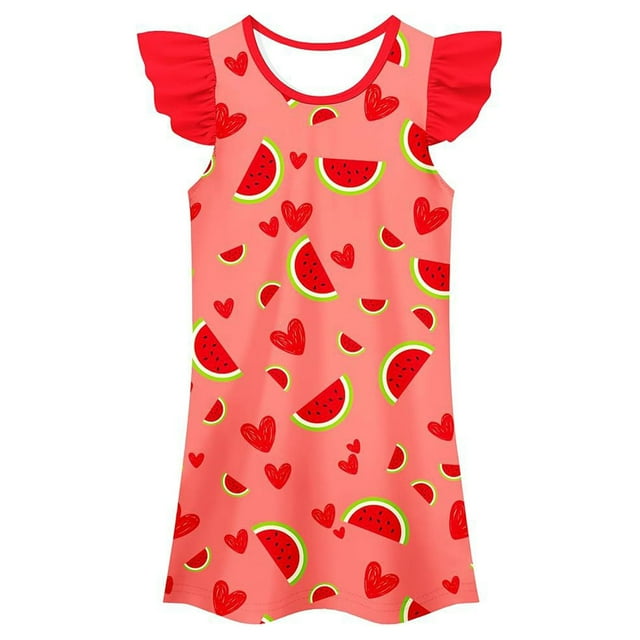 Robes d'Été pour Filles, Robe Décontractée pour Tout-Petits, Confortable, Coupe Ample, Imprimé Animal pour Enfants de 3 à 10 Ans, pour Usage Quotidien et Activités Extérieures