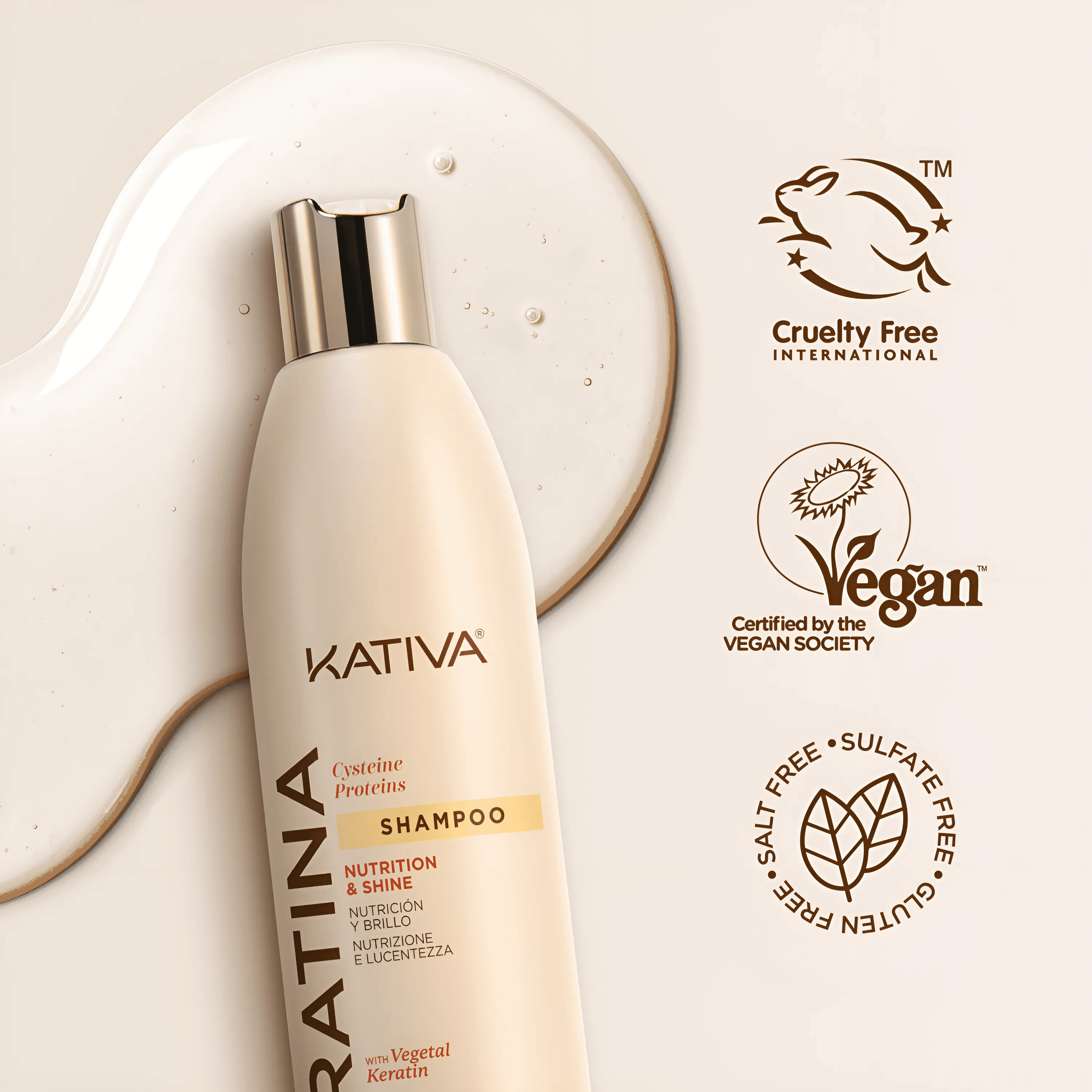 Kativa Keratina Cystein Proteins Shampoo 12.0Oz
