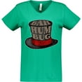 thumbnail image 3 of Inktastic Scrooge's Top Hat Bah Humbug Women's V-Neck T-Shirt, 3 of 5