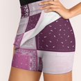 thumbnail image 4 of Pink Handkerchief Paisley Design Women's Shorts Non-Slip Single Pocket A-line Trouser Skirt Summer Shorts Casual Shorts for Women, 4 of 7
