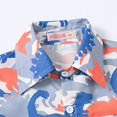 thumbnail image 5 of GYRATEDREAM Toddler Baby Boys Summer 2 Piece Outfits Kids Cartoon Graphic Print Suit Children Short Sleeve Lapel Collar Button down Shirt Tops + Elastic Waist Shorts Set for 12 Months-7 Years, 5 of 8