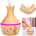 thumbnail image 4 of Humidificador de aire, 300 ml DC5V-1A 1.5-2W Madera de Clara de Grano de Madera Nocturna Difusor de Aromaterapia ligera, Para La Sala de Estudio de la Hábitaciónis en El Hogar., 4 of 7