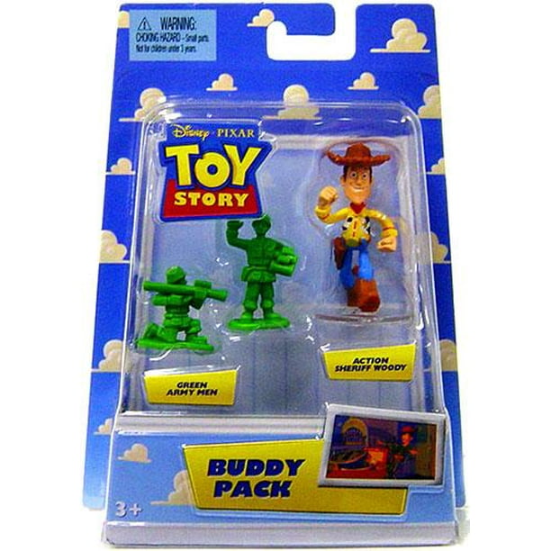 Toy Story Buddy Pack Green Army Men & Action Sheriff Woody Mini Figure