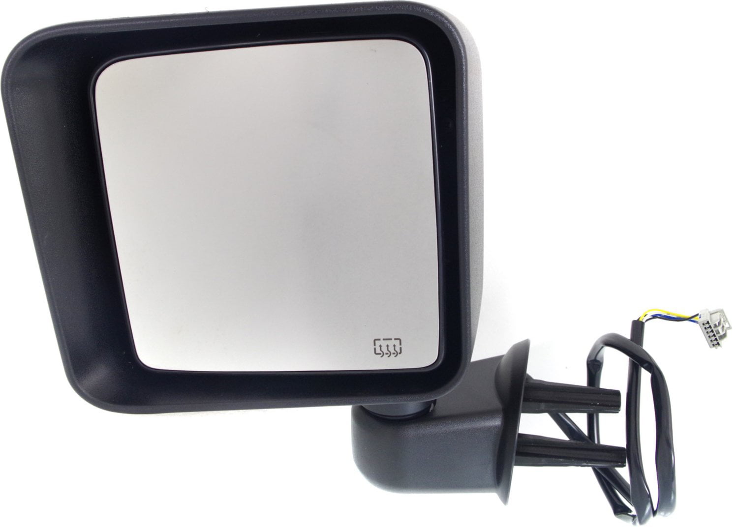 Mirror Compatible With 2014 Jeep Wrangler (JK) Left Driver Side Heated  Textured Black Kool-Vue 
